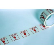 Taśma ostrzegawcza napis "OSTROŻNIE SZKŁO"