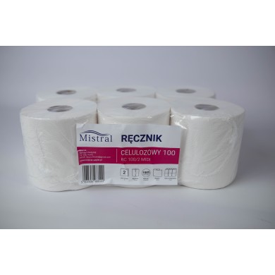 Ręcznik papierowy celulozowy 2-warstwowy 100mb - 6szt.