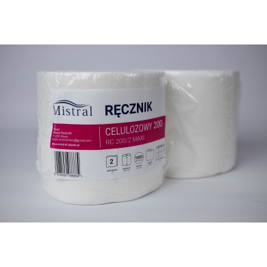 Ręcznik papierowy celulozowy 2-warstwowy 200mb - 2szt.
