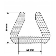 Profil ochronny piankowy U-18/380mb niebieski (odpowiada: U tulip 10-20/400MB)
