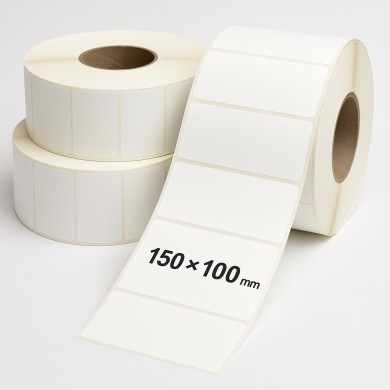ETYKIETY TERMICZNE 100x150 mm Perforacja Białe 500 szt