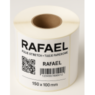 ETYKIETY TERMICZNE 100x150 mm Perforacja Białe 24 rolki x 500 szt KARTON