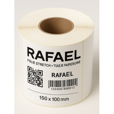 ETYKIETY TERMICZNE 100x150 mm Perforacja Białe 500 szt