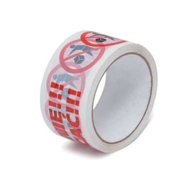 Taśma ostrzegawcza napis "OSTROŻNIE NIE RZUCAĆ!!!"