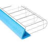 Profil ochronny kątownik L 75X75X18mm 150mb SZARY