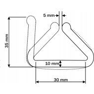 Profil ochronny piankowy OMEGA 30 (U TULIP 20-35/180) 250mb ŻÓŁTY
