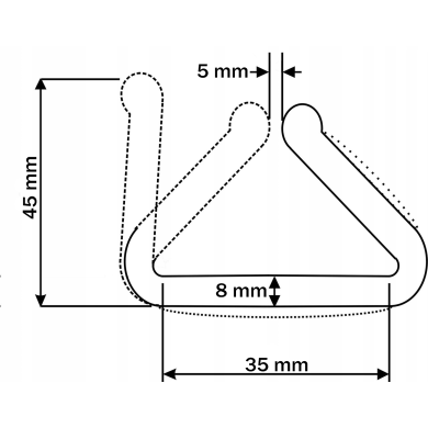 Profil ochronny piankowy OMEGA 45-35 (U TULIP 35-45) 180MB NIEBIESKI