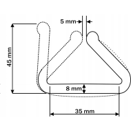 Profil ochronny piankowy OMEGA 45-35 (U TULIP 35-45) 180MB NIEBIESKI