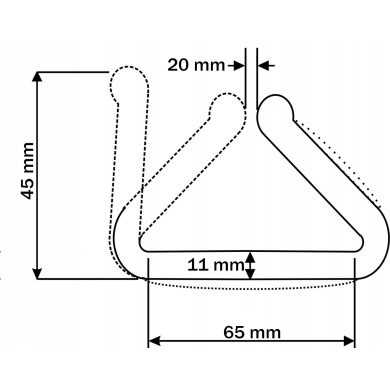 Profil ochronny piankowy OMEGA 45-65 (U TULIP 45-65) 130mb NIEBIESKI