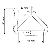 Profil ochronny piankowy OMEGA 45-65 (U TULIP 45-65) 130mb NIEBIESKI